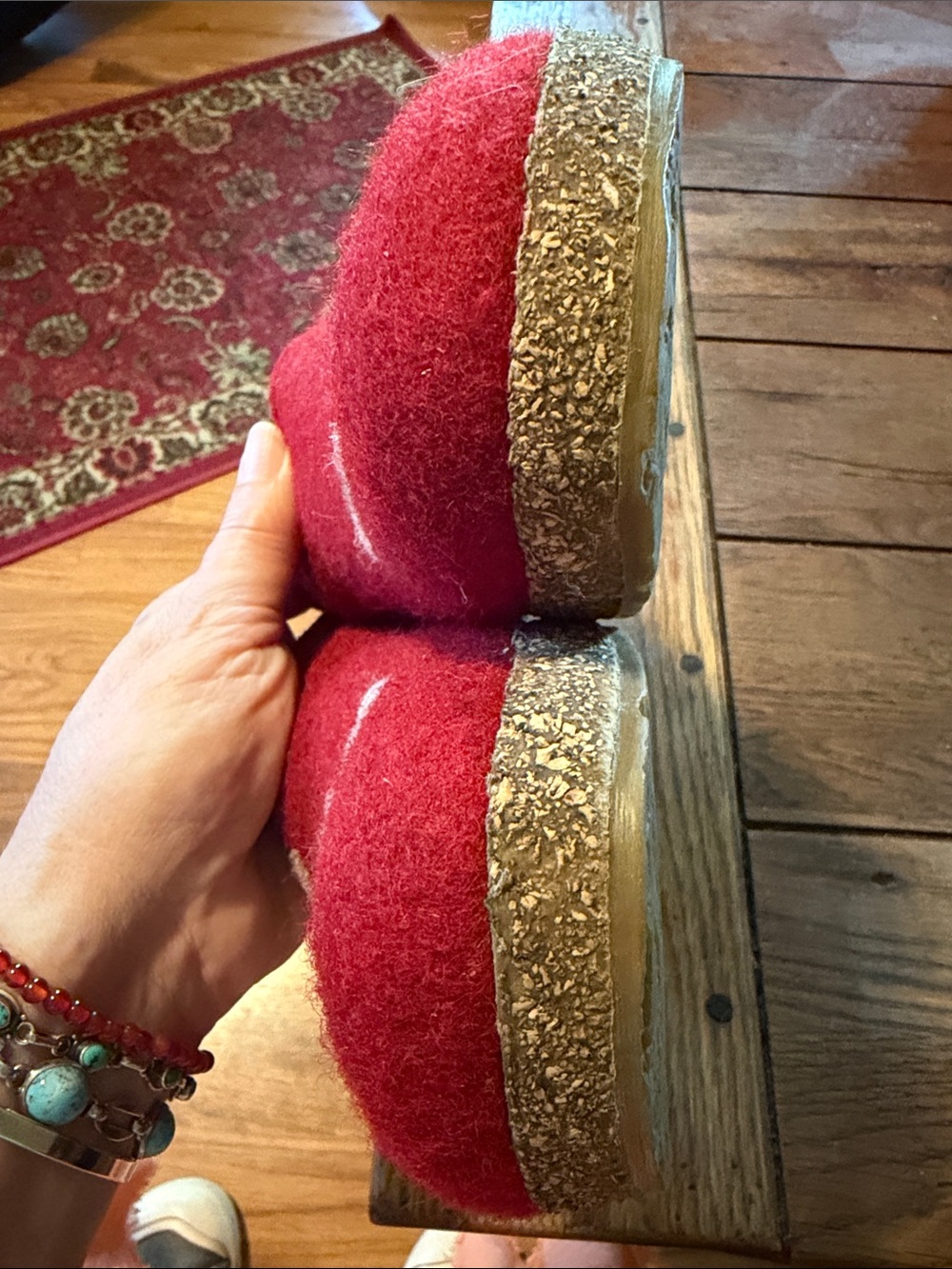HAFLINGER Women's Grizzly Lovely Wool Clogs - EUC Sz 39 (USA 8.5) - Picture 4 of 14